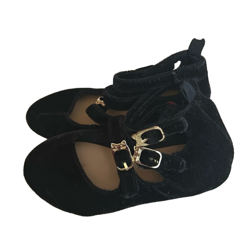 Black velvet dress shoes